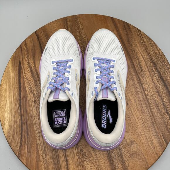 Brooks Ghost 15 Shoes Womens Size 9 B White Running Comfort Walking Sneakers - Picture 5 of 8